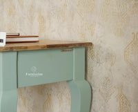 Mumbai Solid Wood Two Drawer Study Laptop Table Furniselan Silt Green