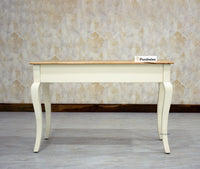 Mumbai Solid Wood Two Drawer Study Laptop Table Furniselan - Frosty-White