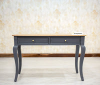 Mumbai Solid Wood Two Drawer Study Laptop Table Furniselan - Cool-Grey