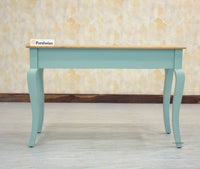 Mumbai Solid Wood Two Drawer Study Laptop Table - Console Table - Furniselan - Silt-Green