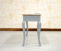 Mumbai Solid Wood Two Drawer Study Laptop Table Furniselan - Slate-Grey