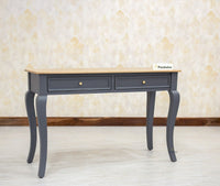Mumbai Solid Wood Two Drawer Study Laptop Table Furniselan - Cool-Grey
