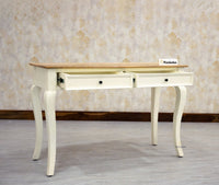 Mumbai Solid Wood Two Drawer Study Laptop Table Furniselan - Frosty-White