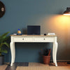 Mumbai Solid Wood Two Drawer Study Laptop Table Furniselan - Frosty-White