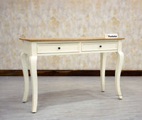 Mumbai Solid Wood Two Drawer Study Laptop Table Furniselan - Frosty-White
