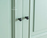 Mumbai Wooden Large Bar Cabinet with Glass Holder Storage Furniselan Silt Green