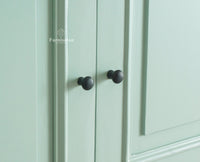 Mumbai Wooden Large Bar Cabinet with Glass Holder Storage Furniselan Silt Green