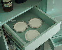 Mumbai Wooden Large Bar Cabinet with Glass Holder Storage Furniselan Silt Green