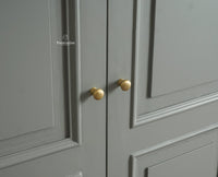 Mumbai Wooden Large Bar Cabinet with Glass Holder Storage Furniselan Cool Grey