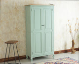 Mumbai Wooden Large Bar Cabinet with Glass Holder Storage Furniselan Silt Green
