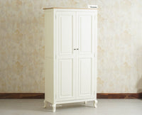 Mumbai Wooden Large Bar Cabinet with Glass Holder Storage Furniselan Frosty White