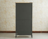 Mumbai Wooden Large Bar Cabinet with Glass Holder Storage Furniselan Slate Grey