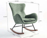 Munnar Rocking Chair - Dining Chair - Furniselan - Green