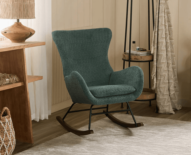 Munnar Rocking Chair - Dining Chair - Furniselan - Green