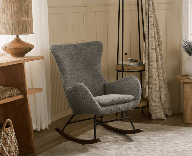 Munnar Rocking Chair - Dining Chair - Furniselan - Grey