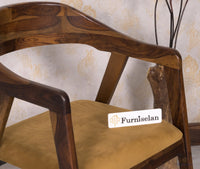Muse Sheesham Wood Arm Chair - Dining Chair - Furniselan - Teak-Finish