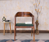Muse Sheesham Wood Arm Chair - Dining Chair - Furniselan - Maple-Finish