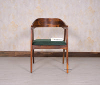 Muse Sheesham Wood Arm Chair - Dining Chair - Furniselan - Maple-Finish