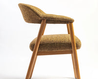Mustard Beech Wood Dining Chair  – Solid Wood Modern Dining Chair for Home & Restaurant Golden Brown