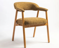 Mustard Beech Wood Dining Chair  – Solid Wood Modern Dining Chair for Home & Restaurant Golden Brown