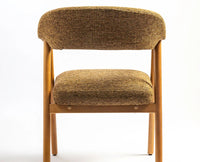 Mustard Beech Wood Dining Chair  – Solid Wood Modern Dining Chair for Home & Restaurant Golden Brown