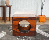 Nagpur  Stool Ottoman Poufee Furniselan - Maple-Finish
