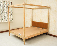 Nashville Solid Wood King Size Four Poster Bed Natural Finish