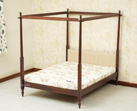 Nashville Solid Wood King Size Four Poster Bed Grey Finish