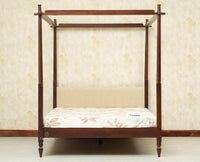 Nashville Solid Wood King Size Four Poster Bed Grey Finish