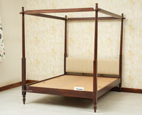 Nashville Solid Wood King Size Four Poster Bed Grey Finish