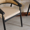 Baron Solid Rubber Wood Arm Chair Furniselan - Black-Finish