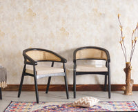 Baron Solid Rubber Wood Arm Chair Furniselan - Black-Finish