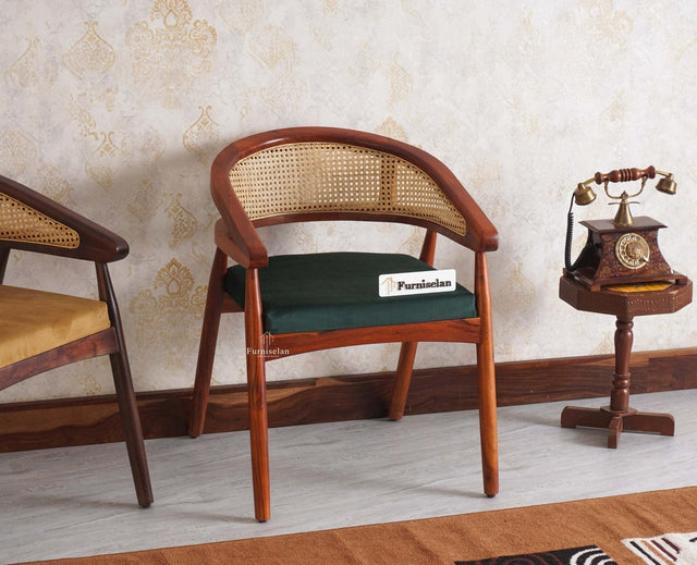 Baron Solid Rubber Wood Arm Chair Furniselan - Maple-Finish