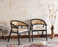 Baron Solid Rubber Wood Arm Chair Furniselan - Black-Finish