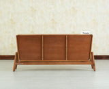 NewYork Wooden Rattan Cane Two Door Sideboard With Three Drawers - Natural Oak Finish
