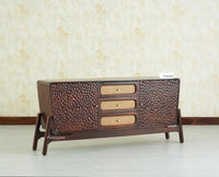 NewYork Wooden Rattan Cane Two Door Sideboard With Three Drawers - Grey Finish
