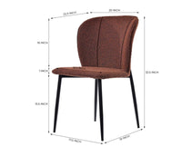 Nimbus Niche Dining Chair – Modern Upholstered Dining Chair for Home & Café Maroon
