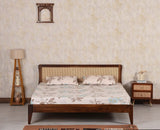 Norway Sheesham Wood Rattan Cane King Size Bed
