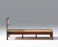 Norway Sheesham Wood Rattan Cane King Size Bed Furniselan - Maple-Finish