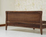 Norway Sheesham Wood Rattan Cane Queen Size Bed - King Size Bed - Furniselan - Grey Finish
