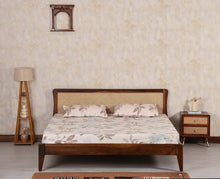 Norway Sheesham Wood Rattan Cane Queen Size Bed