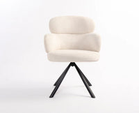 Oceleon Tide Chair – Modern Upholstered Dining Chair for Home & Café White