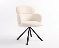 Oceleon Tide Chair – Modern Upholstered Dining Chair for Home & Café White