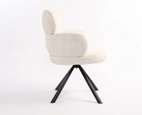 Oceleon Tide Chair – Modern Upholstered Dining Chair for Home & Café White