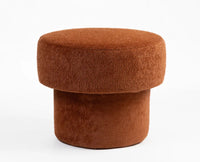 Offse Cotton Ottoman Rust Brown