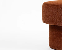 Offse Cotton Ottoman Rust Brown