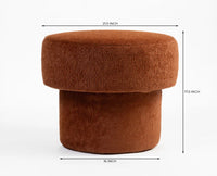 Offse Cotton Ottoman Rust Brown