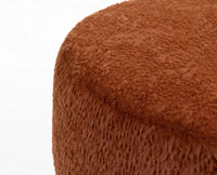 Offse Cotton Ottoman Rust Brown