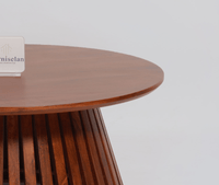 Orbit Solid Wood Round Coffee Table - Coffee Table - Furniselan - Maple-Finish
