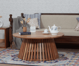 Orbit Solid Wood Round Coffee Table - Coffee Table - Furniselan - Natural-Finish